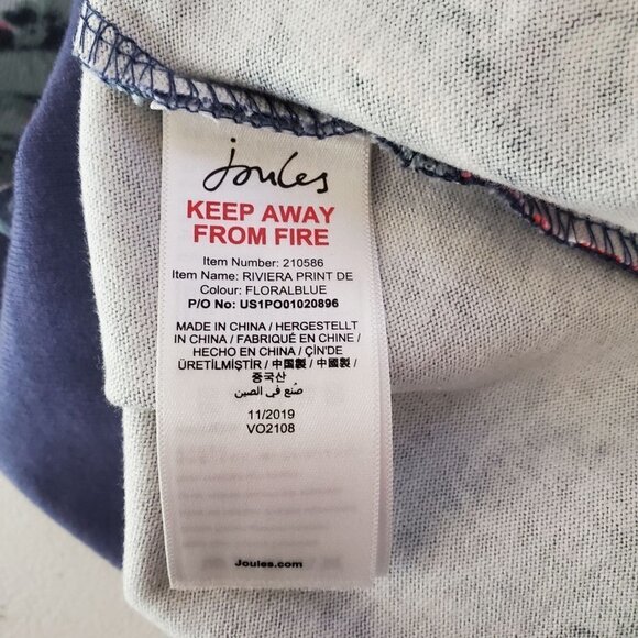 Joules‎ 2 Purple Floral Knit Short Sleeve Dress - Picture 5 of 9